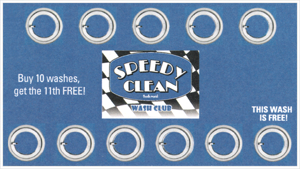 Speedy Clean Wash Club Card